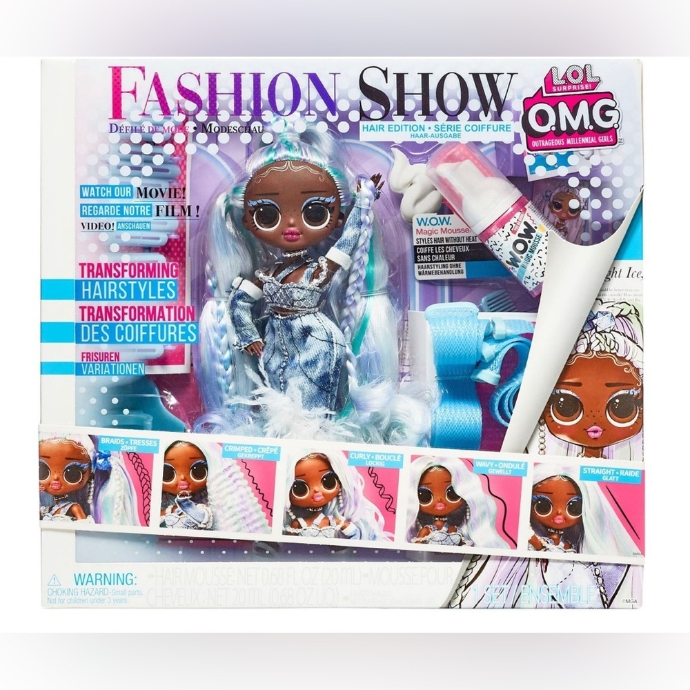 New LOL Surprise OMG Fashion Show Hair Edition Lady Braids 10 Inch Fashion Doll